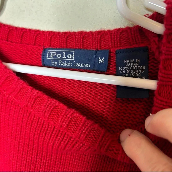 Boys Red Polo Knit Sweater Size Medium - Picture 4 of 5